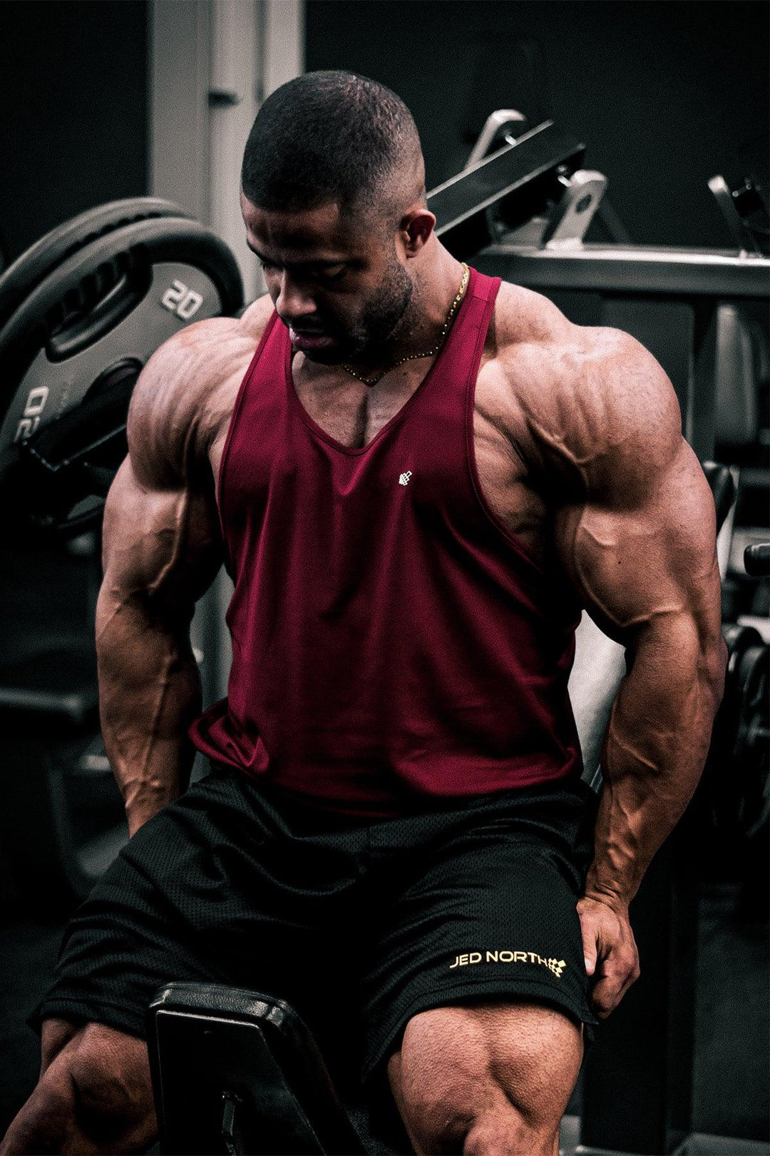 Fast-Dry Bodybuilding Workout Stringer - Maroon