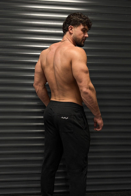 French Terry Athletic Training Joggers - Black