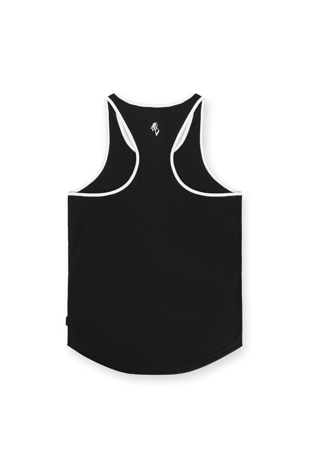 Fast-Dry Bodybuilding Workout Stringer - Black w White Trim