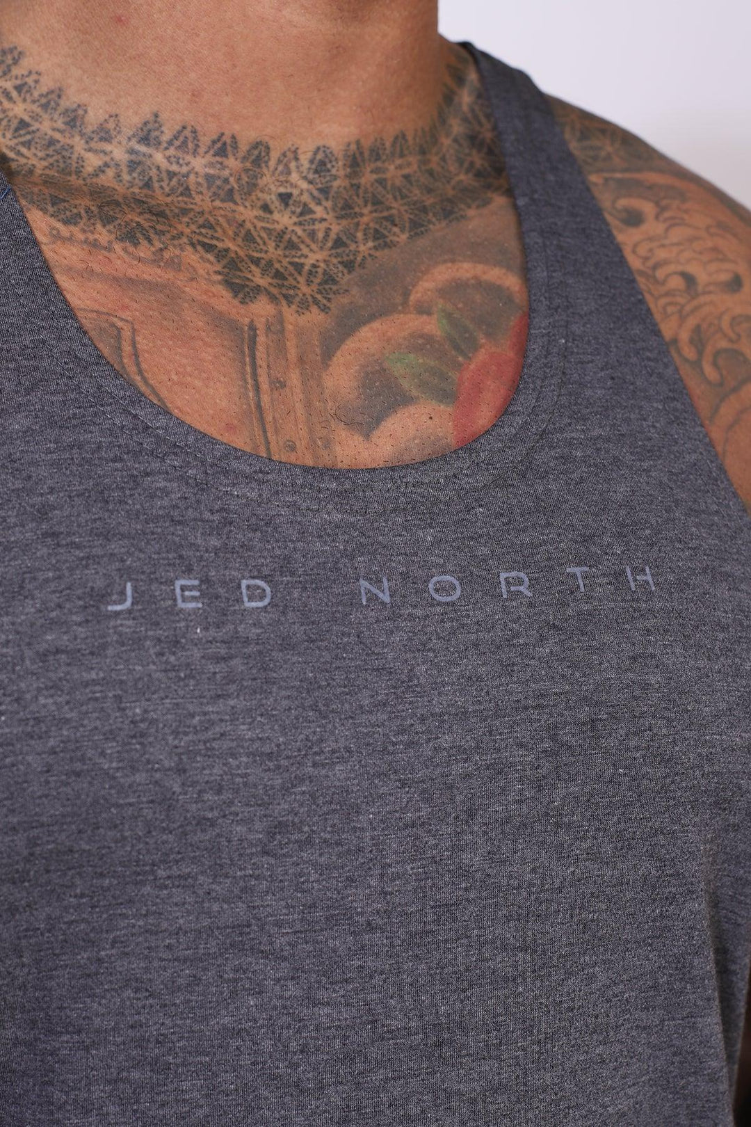 Classic Bodybuilding Racerback Stringer - Heather Gray