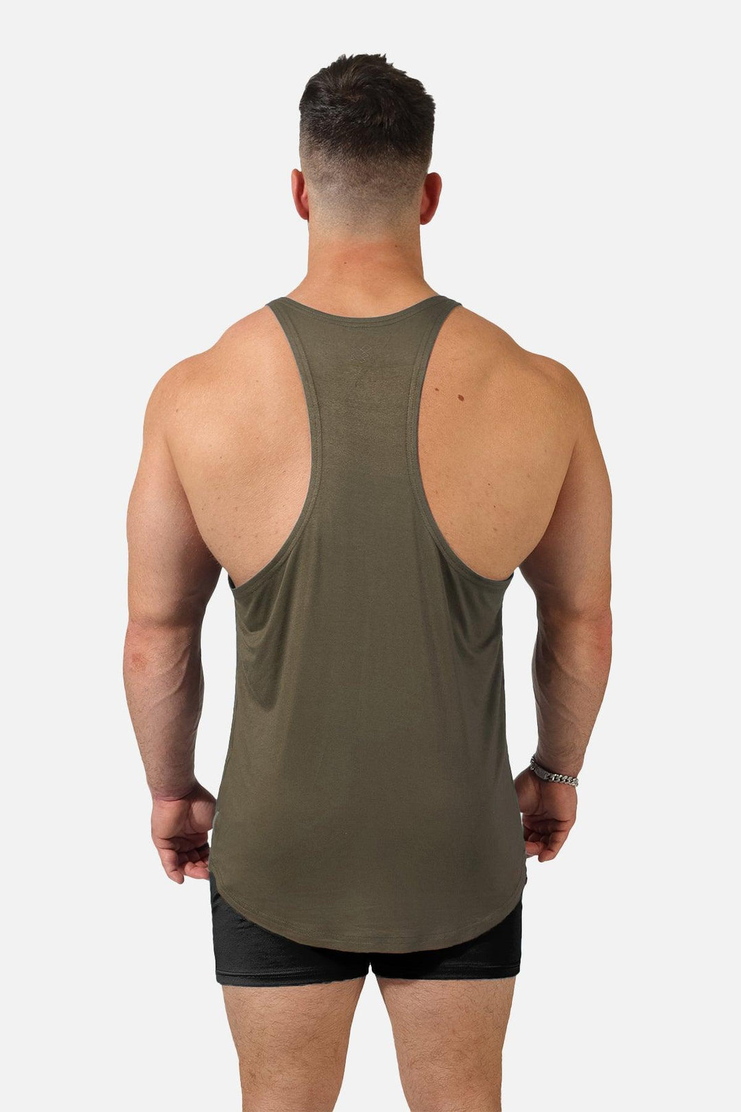 Classic Bodybuilding Racerback Stringer - Olive - Jed North
