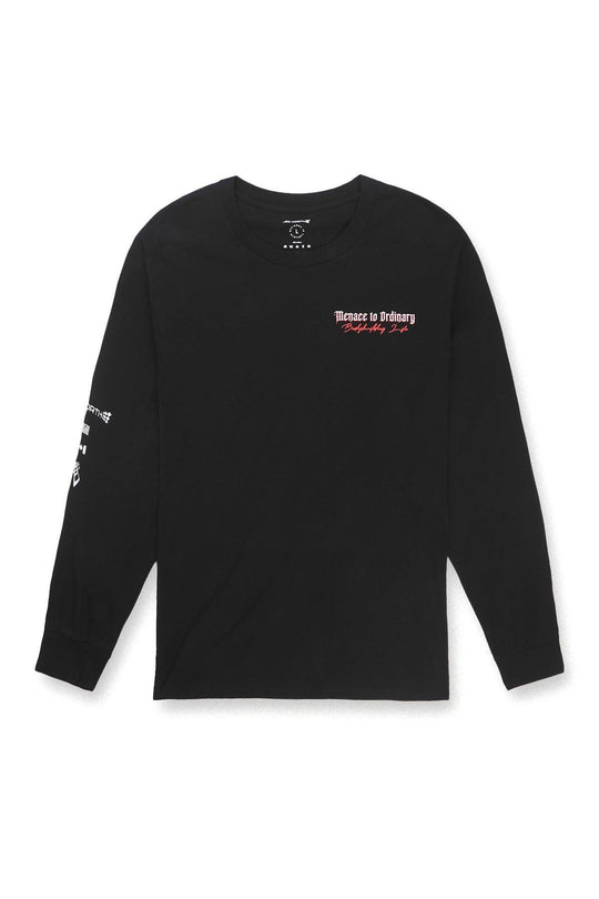 Retro Gym Long Sleeve T-Shirt - Black - Jed North