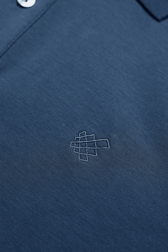 Muscle Fit All-Day Polo T-Shirt - Storm Blue