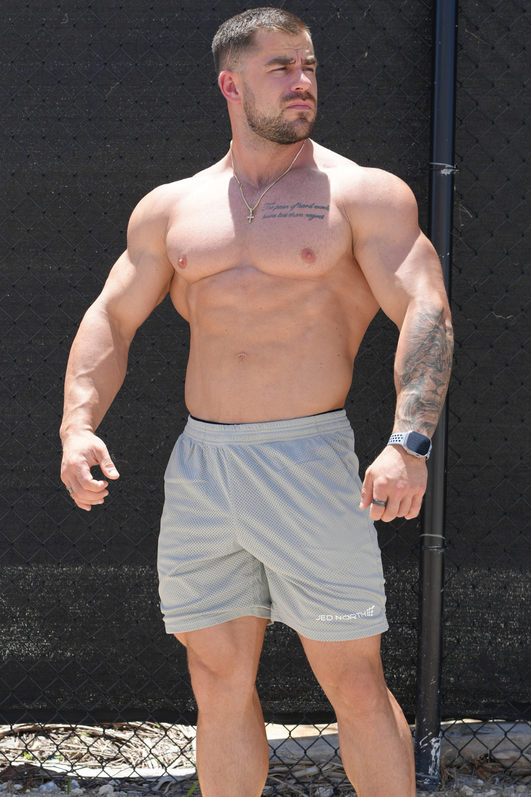 Jersey Mesh 7.5" Gym Shorts - Polar Silver