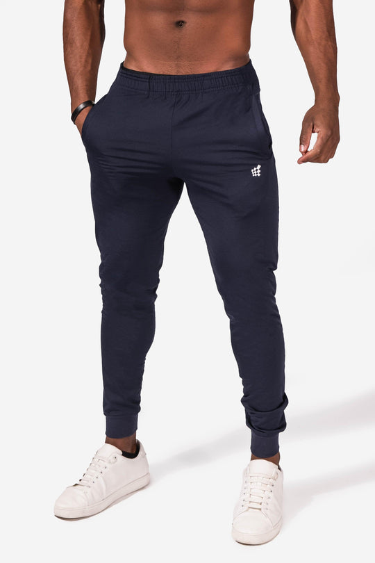 Matrix Tapered Joggers - Navy Joggers Jed North