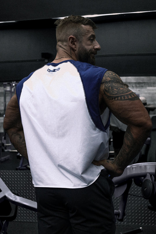 Raglan Sleeveless Muscle Tank - Navy
