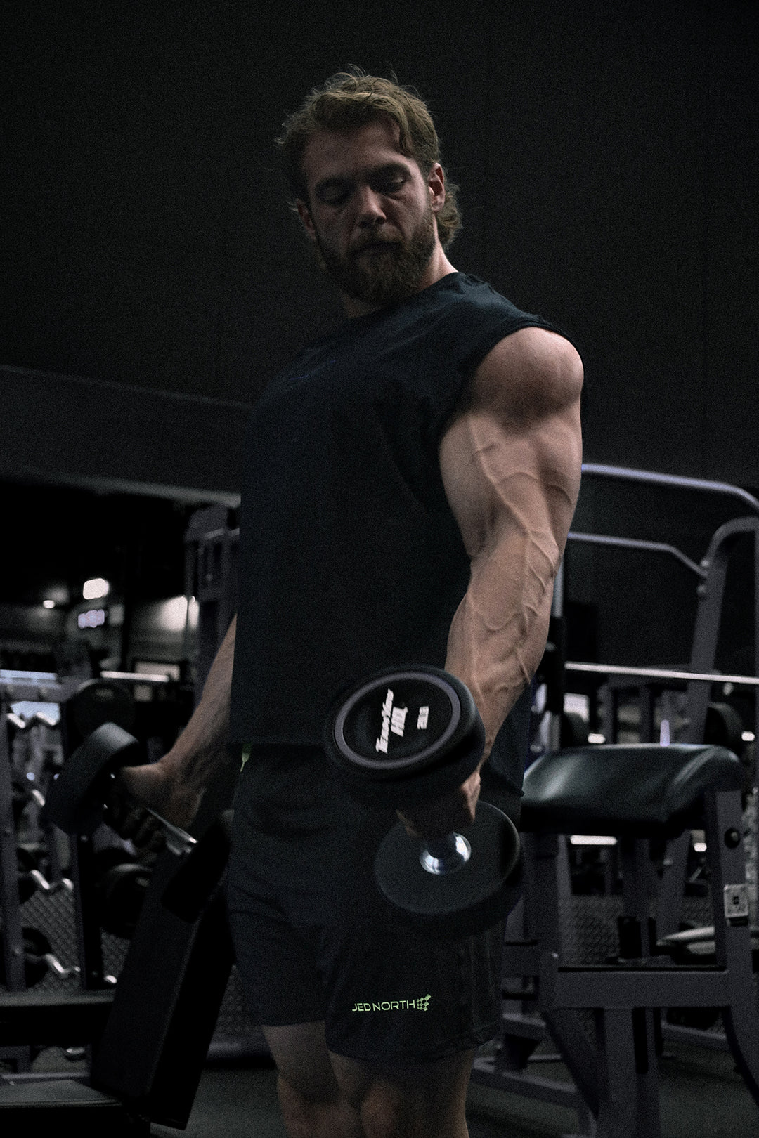 Raglan Sleeveless Muscle Tank - All Black