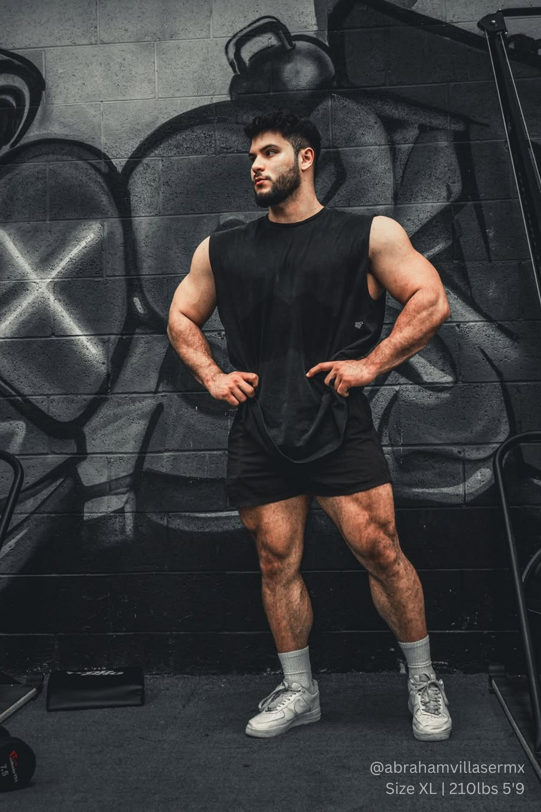 Retro Oversized Muscle Tee - Washed Black