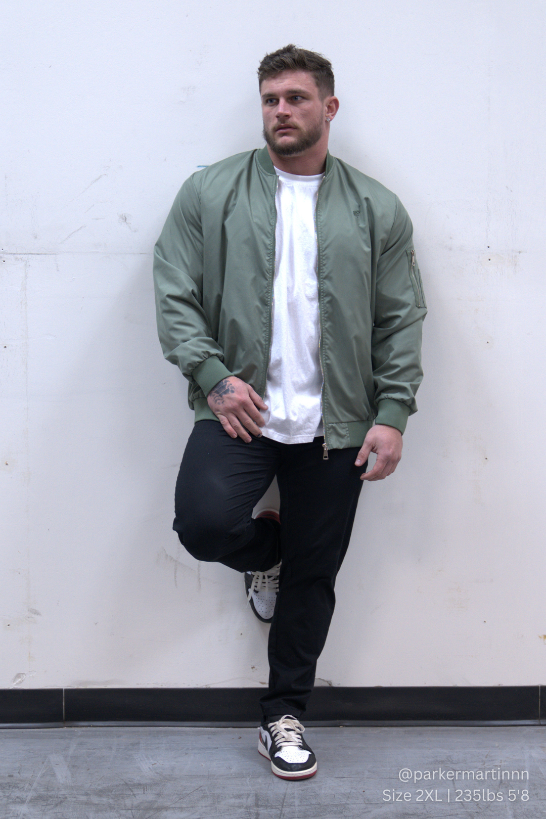 Men's Premium Bomber Jacket - Olive