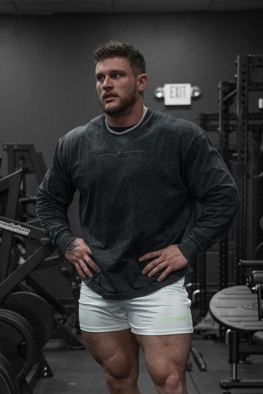 Vintage Wash Long Sleeve T-Shirt - Black