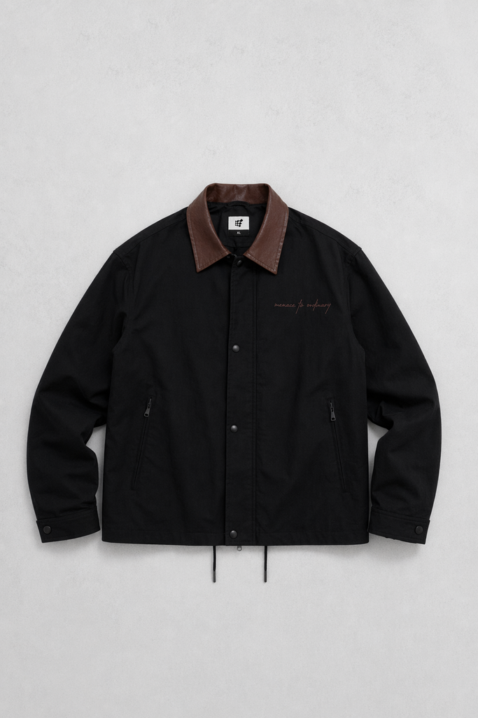 【ANLEM】 RETRO HOOK COTTON JACKET Retro Oversized Canvas Jacket - Black – Jed North