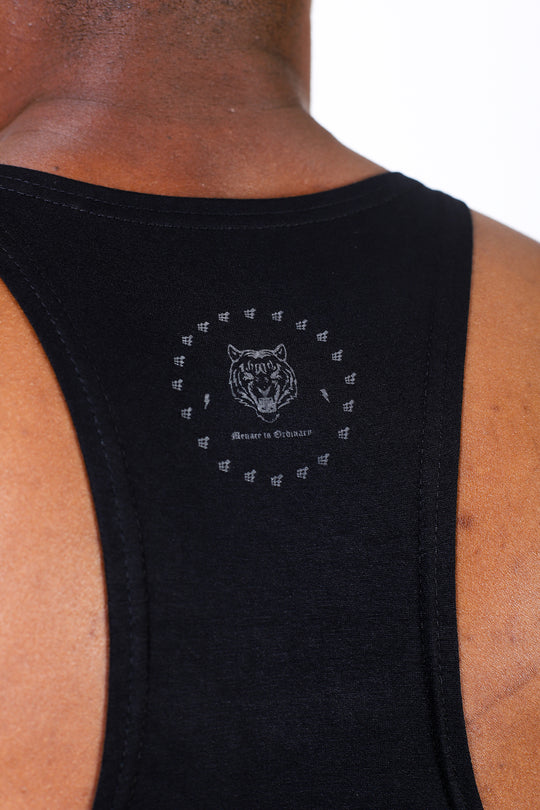 Classic Bodybuilding Racerback Stringer - Quote Black