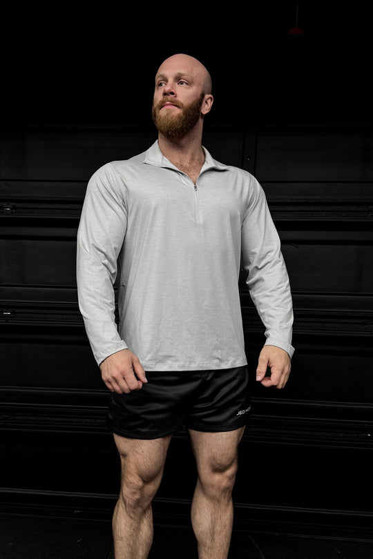 Quarter-Zip Training Long Sleeve - Heather Gray