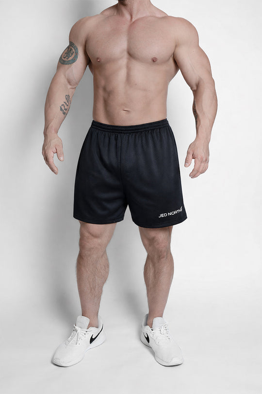 Athletic Mesh Shorts - Black