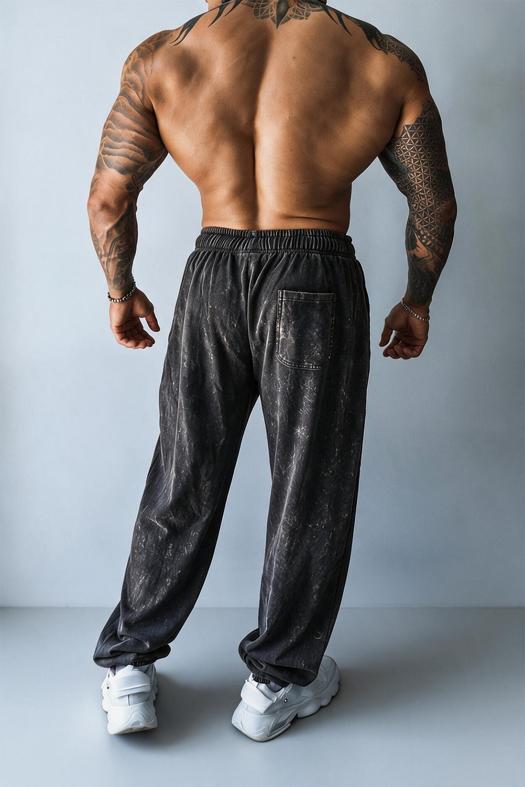 Loose Fit Comfort Joggers - Washed Black