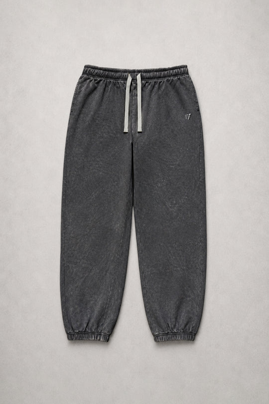 Loose Fit Comfort Joggers - Washed Black