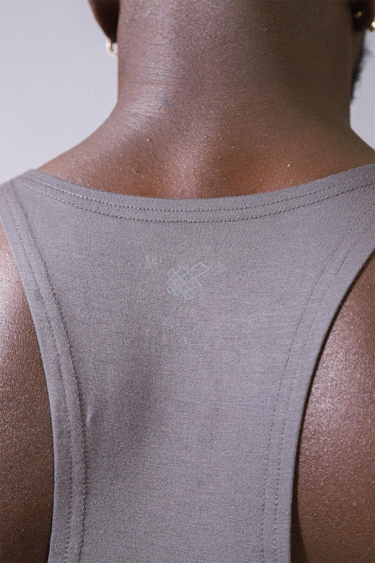 Classic Bodybuilding Racerback Stringer - Steel Gray - Jed North