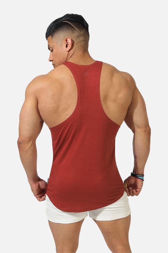 Classic Bodybuilding Racerback Stringer - Maroon - Jed North