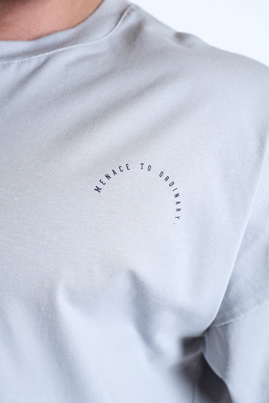 Energy Oversized T-Shirt - Gray Menace to Ordinary