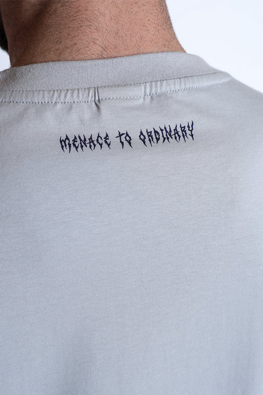 Energy Oversized T-Shirt - Gray Menace to Ordinary