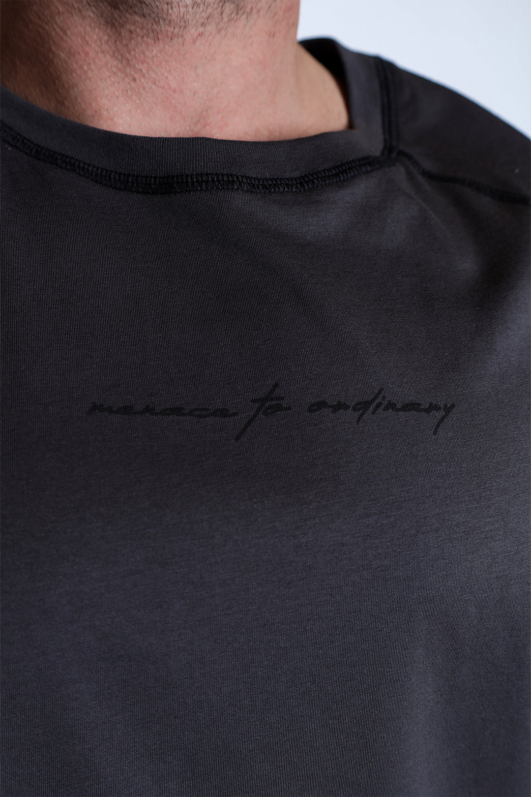 Raglan Sleeveless Tank Top - Dark Gray