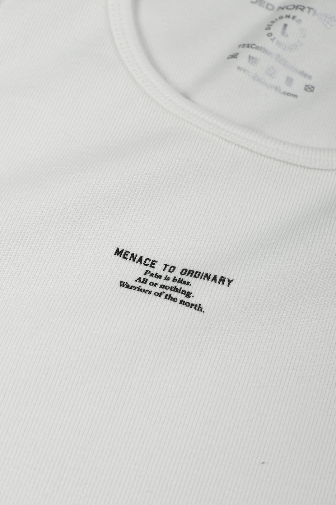 Ribbed Muscle Tank Top - White