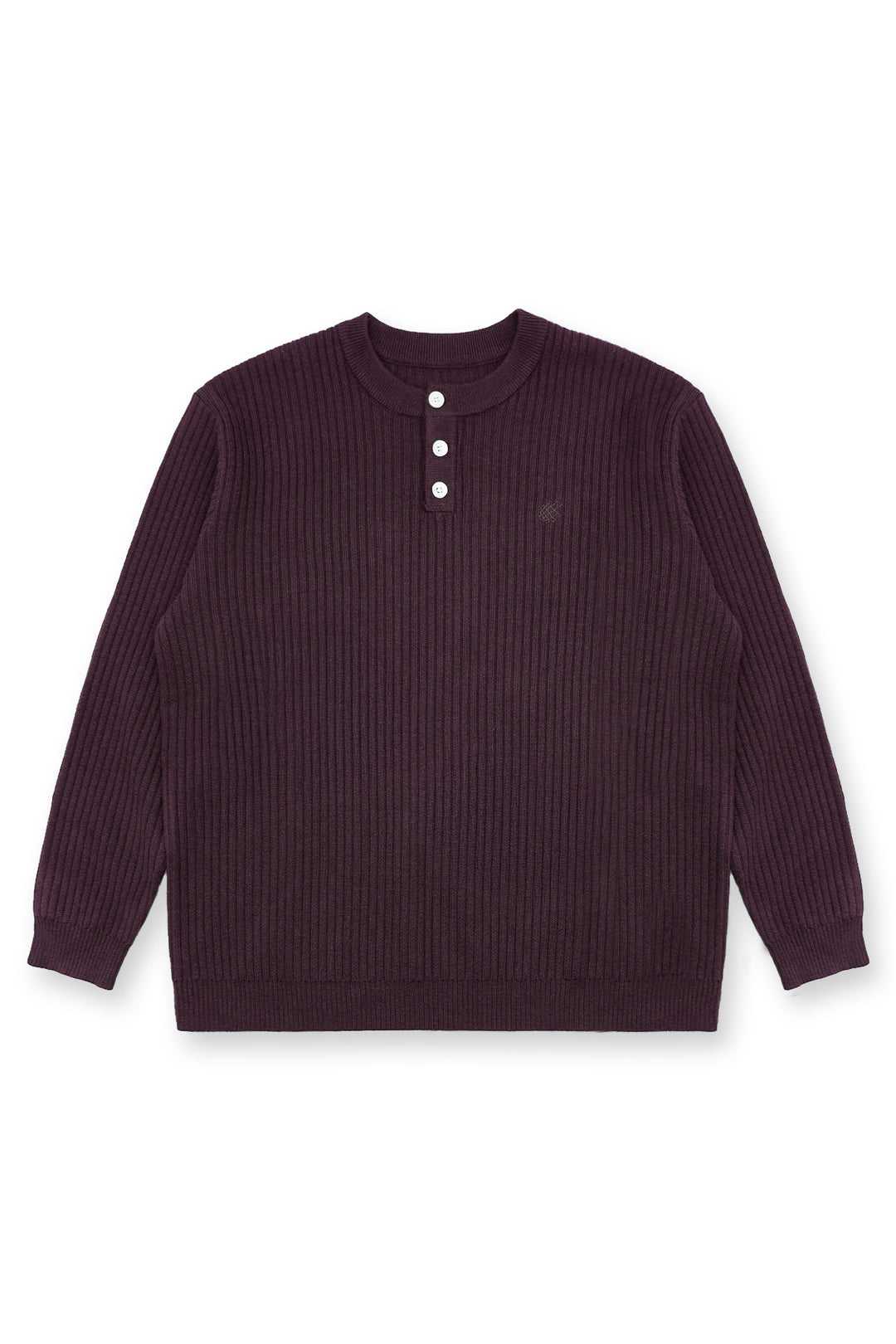 Classic Henley Sweater  - Brown