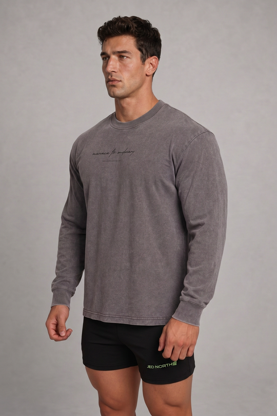 Vintage Wash Long Sleeve T-Shirt - Storm Gray