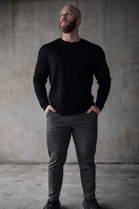 Smart Casual Chino Pants - Dark Gray