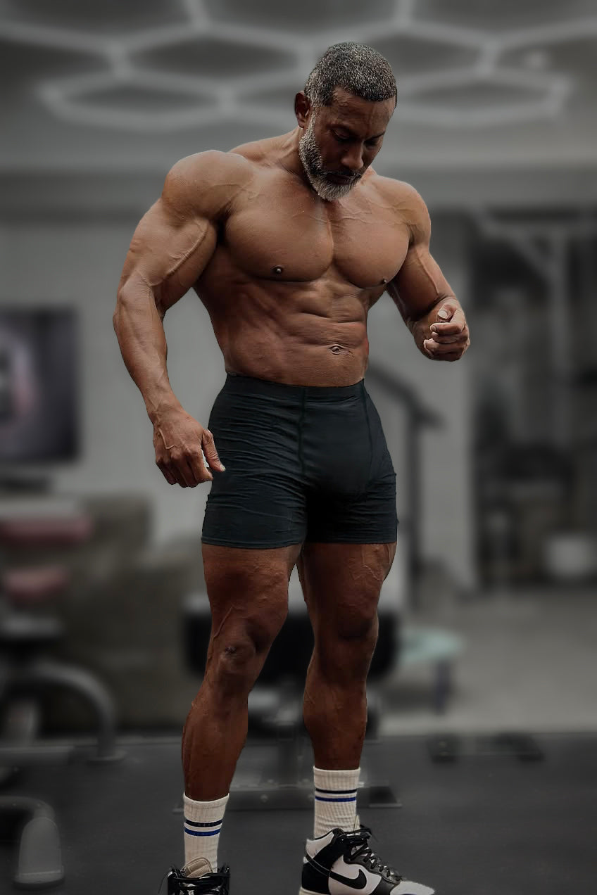 Retro Bodybuilding Shorts - Black