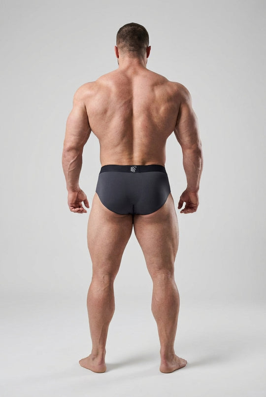 Men's Athletic Seamless Briefs 2-Pack - Black & Gray