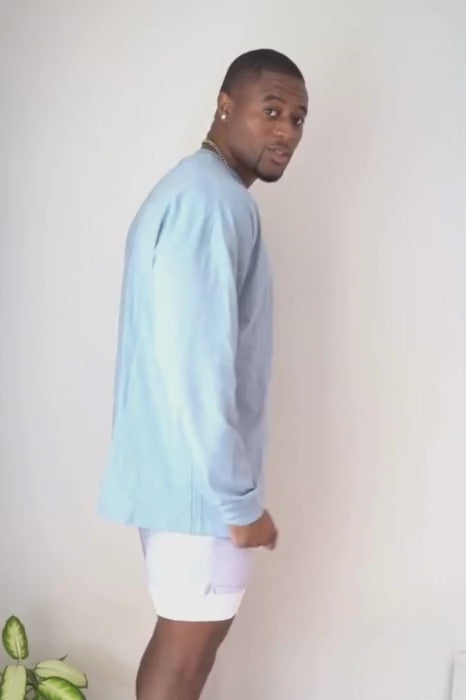 Energy Oversized Long Sleeve T-Shirt 2.0 - Arctic Blue