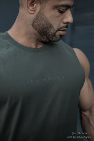 Apollo Men's Sleeveless Training Tee - Stone Blue